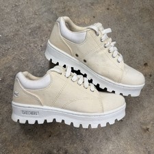 Vintage Y2K Skechers Jammers Chunky Womens 7.5 Beige Cream RARE picture