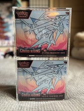 Lot of (2) Pokemon Center Chaos Rising Elite Trainer Boxes W/ Glass Acrylic Case picture