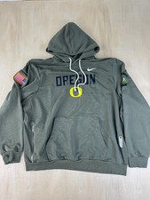 Size 2XL - Nike Oregon Ducks Green Military Appreciation Hoodie 2025 picture