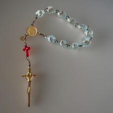 Vintage Italian Prenatal Devotional Rosary Fetal Beads Immaculate Conception picture