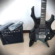 Full-Size Black Electric Guitar Starter Package with 20-watt Amp and Accessories picture