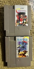 Contra & Super C NES Nintendo Konami 2 Game Lot Authentic Cartridges picture