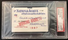 1987 Mike Schmidt 500 HRNL PSA Pass Ticket Tom Glavine Debut/First K/ Phillies. picture
