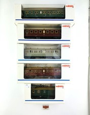 MS10 MARKLIN H0 4210/1/2/3/4 - LOT 5 CARS WÜRTTEMBERG K.W.St.E. - WITH LIGHT picture