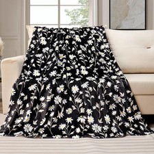 Daisy Flowers Throw Blanket Wildflowers Floral Blanket Super Soft Flannel Fle picture