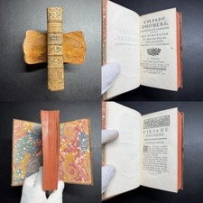 1756 Homer Iliad in French Madame Dacier Vol 4 Paris Gilt Calf Red Edges picture