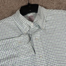 Vintage Brooks Brothers Madison Tattersall Check Shirt 16.5-34 OCBD USA picture