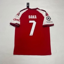 Saka #7 Arsenal Red Short Sleeve Kit Jersey picture