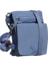 Kipling New Eldorado Blue Slate Crossbody Bag With Monkey Keychain. NWT picture