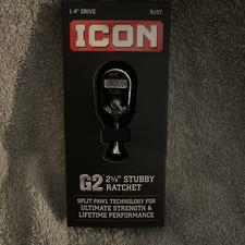 NEW ICON G2 1/4 in. Drive, 2-5/8 in. Stubby Ratchet 70449 picture