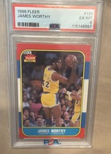 1986-87 Fleer - James Worthy #131 PSA 6 picture
