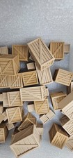 45) HO Scale 1/87 Wooden Crates SMALL, MEDIUM, LARGE, Boxes Model Train Diorama picture
