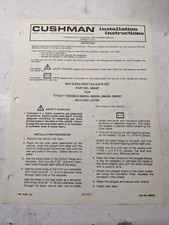 CUSHMAN INSTALLATION INSTRUCTIONS MANUAL BOX SIDES TAILGATE SET 886467 1983 picture