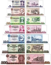 German Democratic Republic 5-500 Mark 7 Pieces Set, 1971-1985, P-27-33, UNC picture