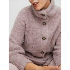 Wilfred Aritzia Women's Lilac Light Pink Alpaca Button Cardigan Size XS picture