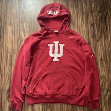 Vintage Nike Indiana Hoosiers Swoosh Maroon Hoodie Y2K picture