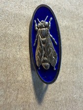 Vintage Sterling Silver Blue Enamel Fly Insect Brooch Pin Signed EACH AND ALL picture