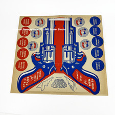 Vintage Buster Brown Shoes Cardboard Rubber Band Disc Shooter Gun Toy Radio picture