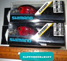 Lot of (2) Shimano WORLD CRANK FLASH BOOST Crankbait (WR-56FFB) RED CRAW New picture