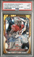 JAXON SMITH-NJIGBA 2022 1st Bowman GOLD-Lava REFRACTOR AUTO RC /50 PSA 9 Low Pop picture