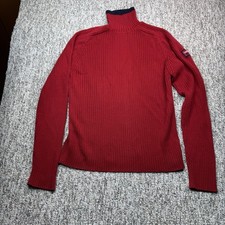 Vintage Abercrombie & Fitch Sweater Mens XL Mock Neck Ribbed Knit Pullover Y2K picture
