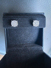 Kay Jewelers 3/4ct Diamond and 10k White Gold Stud Earrings picture