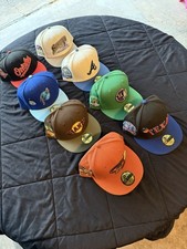 8 New Era 59FIFTY fitted caps lot Size 7 3/4 with side patch picture