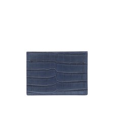 Hermès Wallet Blue Marine/Cactus Crocodile Leather Card Holder Mysore picture