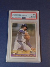Fernando Valenzuela Autographed  Card #52 Donruss 1984 Dodgers PSA AUTO 9 picture