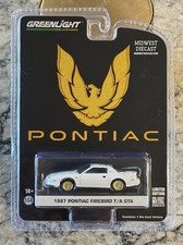 Greenlight White 1987 Pontiac Firebird GTA 1/64 Gold Wheels Midwest Exclusive picture