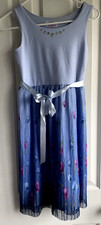 Justice girls special occasion lavender dress w/ floral design on skirt (sz 12) picture