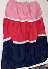 Gymboree Blooming Nautical Colorblock Tiered Skirt Girls Lined Size.10 New picture