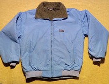 Vintage Patagonia Nylon Bomber Jacket Women’s 10 Blue USA Made 80s Fleece picture