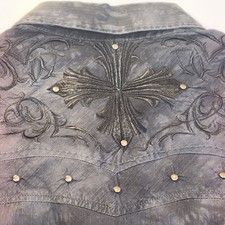 Vintage Y2K 90’s Affliction Black Distressed Acid Western Tattoo Gothic Moto picture