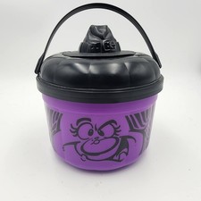 VTG 90s McDonalds Halloween Boo Bucket Purple McGoblin Pail Lid Witch Hat picture