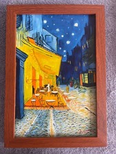 VINCENT VAN GOH DRAWING ON ANTIQUE WOOD, FRAMED ON WOOD, SIGNED AND SEALED picture