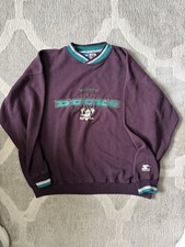 VINTAGE MIGHTY DUCKS INAUGURAL OPENING SEASON SWEATSHIRT STARTER HOCKEY LARGE XL picture
