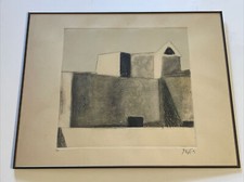 Vicente GANDIA ETCHING ABSTRACT 1970'S MODERNISM LISTED Cubism Expressionism picture