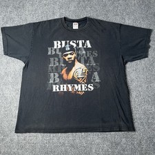 Vtg 2003 Busta Rhymes Hip Hop Rap T-shirt Tee 2000s Black Short Sleeve Mens Xl picture