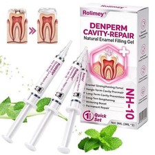 Rolimey DenPerm Cavity Enamel Filling Nano Hydroxyapatite Gel, NH-10, 3ml*3-6 PK picture