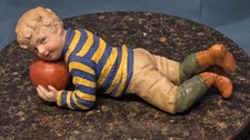 Antique Gebrüder Heubach Bisque Football Rugby Boy Figurine Germany picture