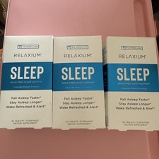 3x Relaxium Natural Sleep Aid Non-Habit Forming 30 Tablets (90 total) Exp 3/2027 picture