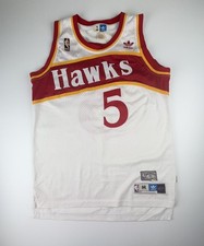Josh Smith Atlanta Hawks NBA Jersey Men M Adidas HWC Sewn Vtg 1986 #5 J Smoove picture