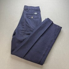 VTG Dockers Chino Pants Mens 30x30 (FIT 28x28) Blue Cotton Pleated Front NWT picture