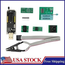 EEPROM BIOS USB Programmer CH341A + SOIC8 Clip + 1.8V Adapter + SOIC8 Ad USA picture