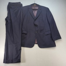 Brooks Brothers 1818 Madison 2-piece Set Mens 48 W42 L30 Blue Pinstripe Wool picture