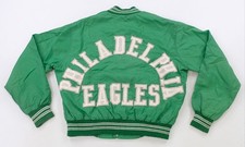 Rare VTG WEST WIND Philadelphia Eagles Nylon Bomber Jacket 70s 80s Kelly Green L picture