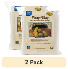 (2 pack) Pellon Wrap-N-Zap Quilting Batting, off-White 45