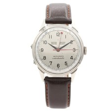 Vintage 34mm Movado Calendomatic Men's Bumper Automatic Wristwatch Steel 6185 picture