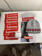 Supreme Lot Beanie Socks FW25 Poster 10 Box Logo Stickers + Supreme Box + Bag picture